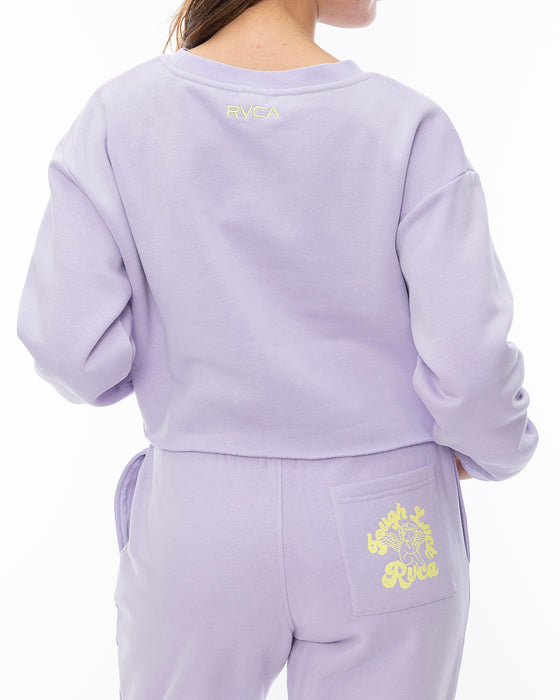 RVCA レディース TOUGH LUCK CROPPED C トレーナー PFM0 【2024年秋冬モデル】 M / PFM0
