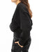 RVCA レディース CLOUDY RVCA CREW トレーナー BLK 【2024年秋冬モデル】 M / BLK