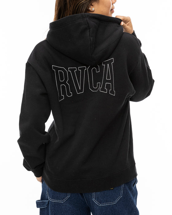 SALE】RVCA レディース RVCA STITCH ZIP HOODIE パーカー BLK 【2024年秋冬モデル】