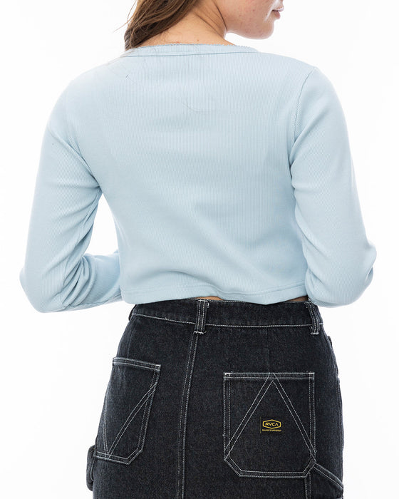 RVCA レディース DISTORT RIB LS ロンＴ BES0 【2024年秋冬モデル】 M / BES0
