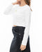 RVCA レディース DISTORT RIB LS ロンＴ WHT 【2024年秋冬モデル】 M / WHT