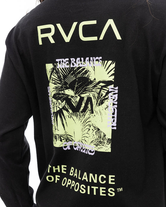 RVCA レディース PALM TREE LEAF BOX L ロンＴ BLK 【2024年秋冬モデル】 M / BLK