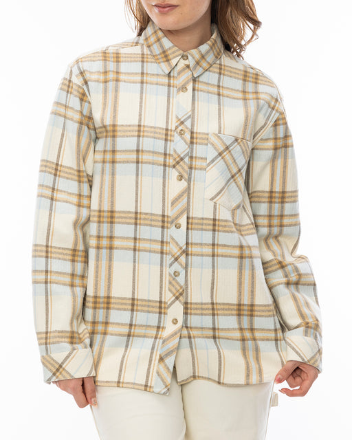 RVCA レディース BREEZE FLANNEL 長袖シャツ WDR0 【2024年秋冬モデル】 L / WDR0