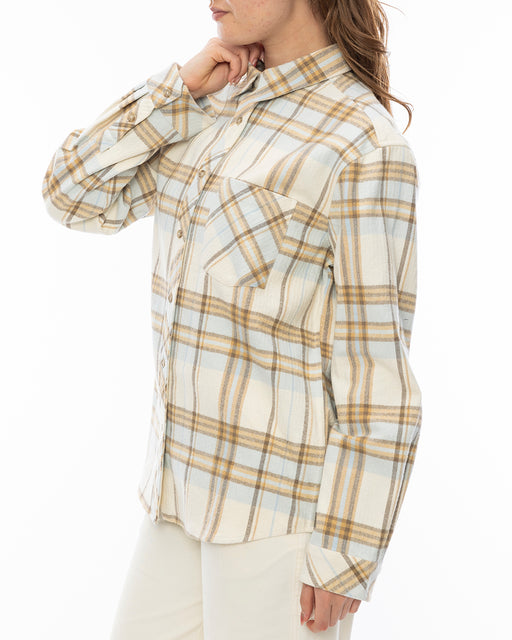 RVCA レディース BREEZE FLANNEL 長袖シャツ WDR0 【2024年秋冬モデル】 L / WDR0