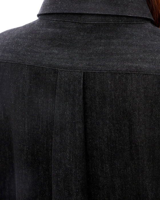 RVCA レディース RECESSION DENIM SHIR 長袖シャツ BLK 【2024年秋冬モデル】 M / BLK
