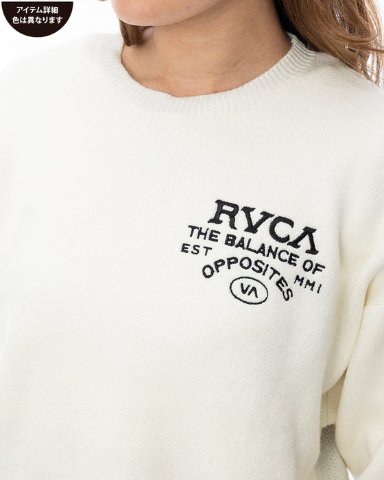 RVCA レディース LETTERLING KNIT セーター BLK 【2024年秋冬モデル】 M / BLK