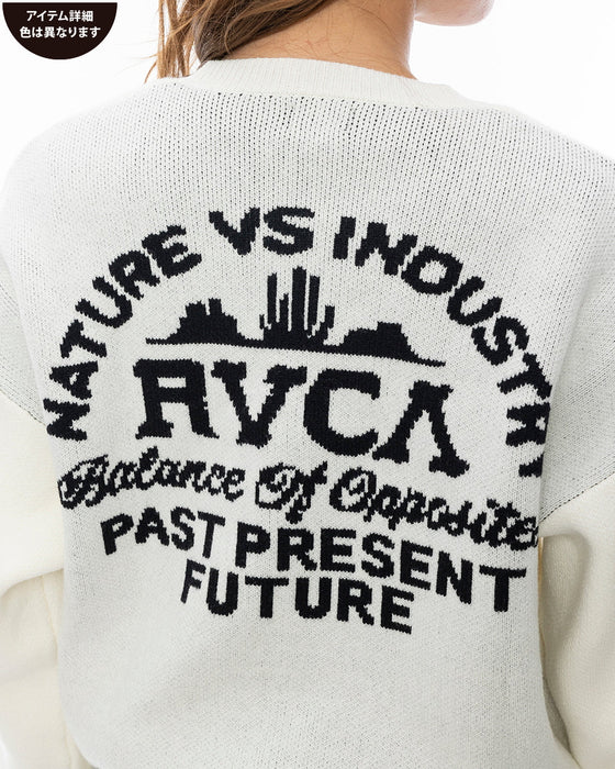 RVCA レディース LETTERLING KNIT セーター BLK 【2024年秋冬モデル】 M / BLK