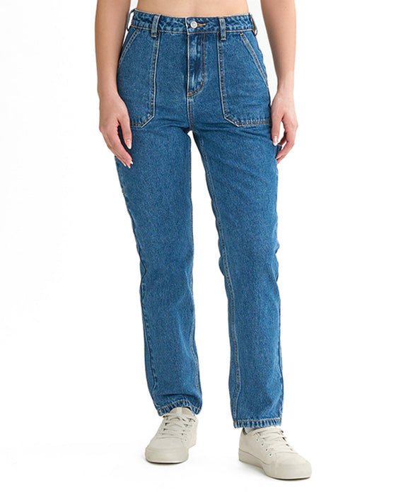 【OUTLET】RVCA レディース RECESSION DENIM PANT デニムパンツ BLI 【2024年秋冬モデル】