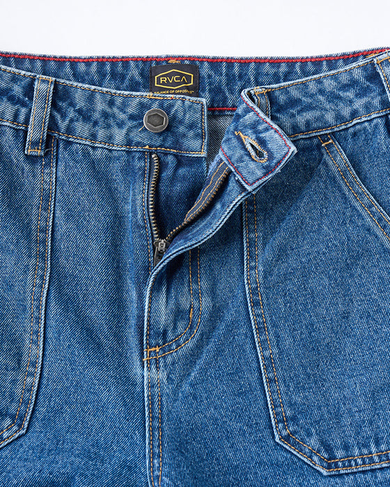 【OUTLET】RVCA レディース RECESSION DENIM PANT デニムパンツ BLI 【2024年秋冬モデル】