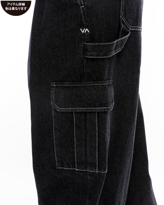 RVCA レディース RECESSION DENIM CARG ロングパンツ BLU 【2024年秋冬モデル】 L / BLU