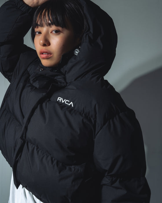 RVCA レディース MINI RVCA SHORT PUFF ジャケット BLK 【2024年秋冬モデル】 M / BLK