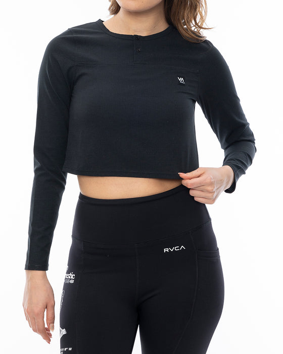 RVCA レディース ELEMENT STREACK LS T ロンＴ BLK 【2024年秋冬モデル】 M / BLK