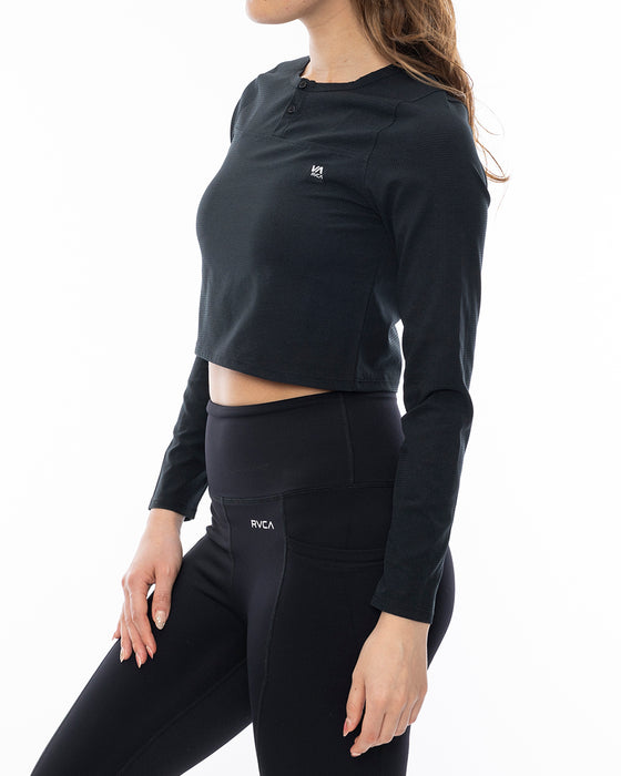 RVCA レディース ELEMENT STREACK LS T ロンＴ BLK 【2024年秋冬モデル】 M / BLK