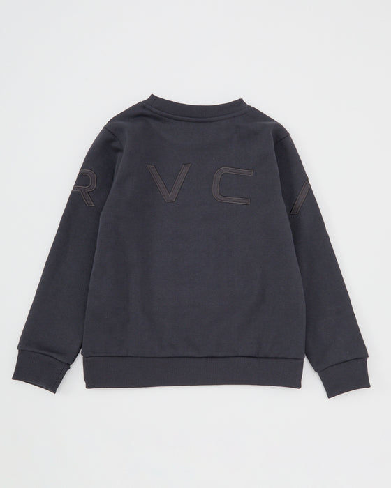 RVCA キッズ FAKE RVCA CR トレーナー BLC 【2024年秋冬モデル】