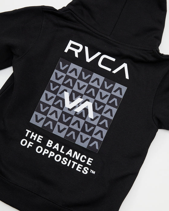 ◆2025年カレンダープレゼント◆RVCA キッズ BALANCE BOX HD パーカー BLK 【2024年秋冬モデル】