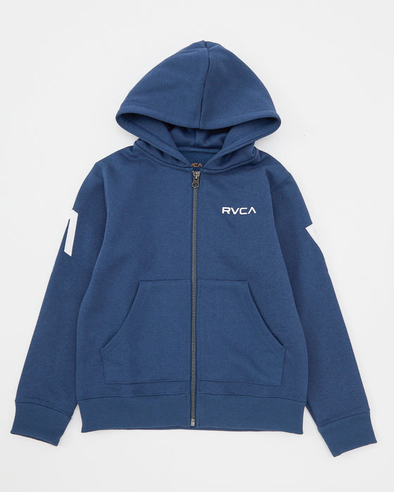 ◆2025年カレンダープレゼント◆RVCA キッズ FAKE RVCA ZIP HD パーカー DKD 【2024年秋冬モデル】