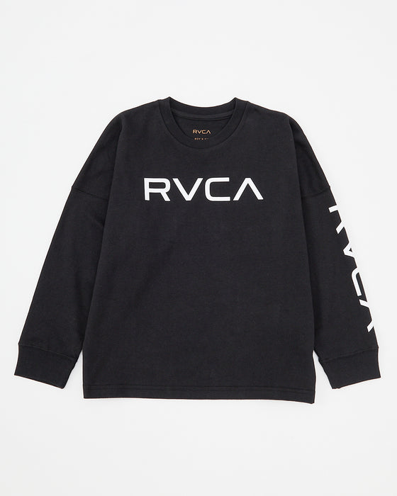 RVCA キッズ BIG RVCA LT ロンＴ BLK 【2024年秋冬モデル】