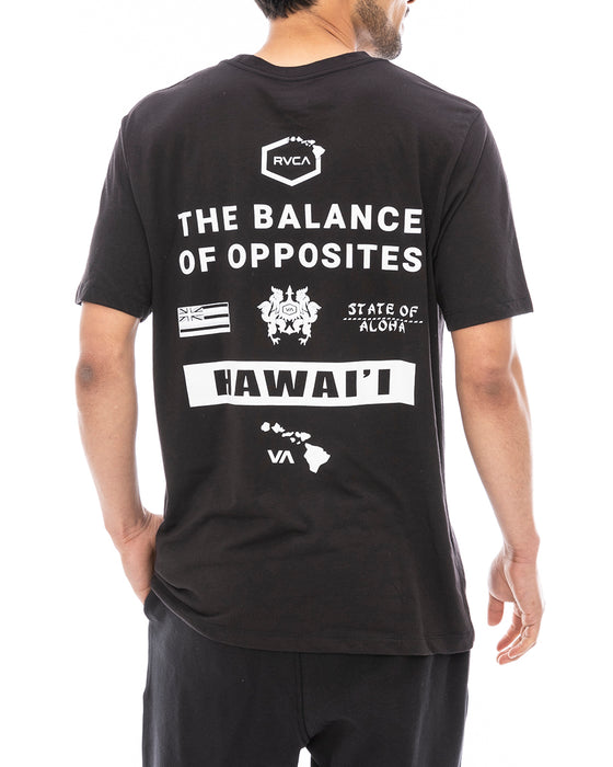 ◆ビーチタオルプレゼント対象◆RVCA メンズ 【HAWAII】 HAWAII ALL BRAND SS ラッシュガード 【2024年夏モデル】