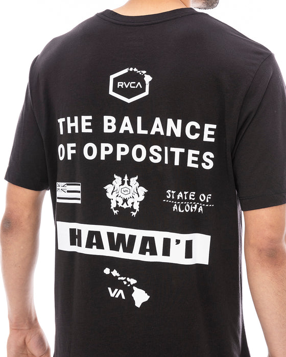 ◆ビーチタオルプレゼント対象◆RVCA メンズ 【HAWAII】 HAWAII ALL BRAND SS ラッシュガード 【2024年夏モデル】