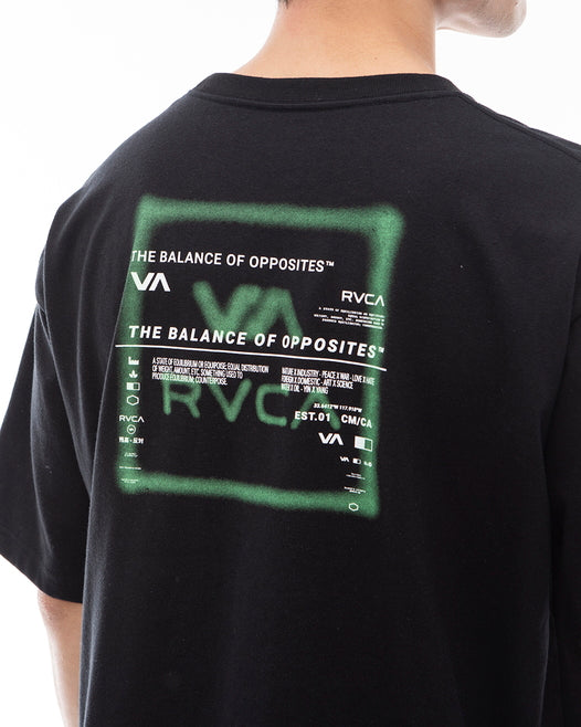 RVCA メンズ SPRAY TEXT Ｔシャツ 【2024年夏モデル】