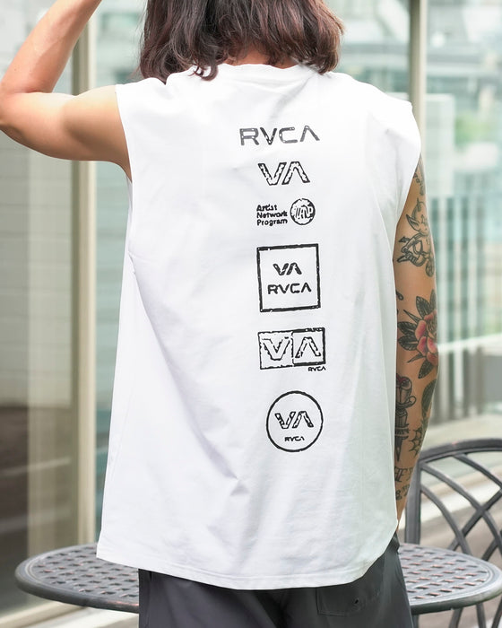 RVCA メンズ 【SURF TEE】 ALL LOGO SURF TANK ラッシュガード 【2024年夏モデル】 | RVCA