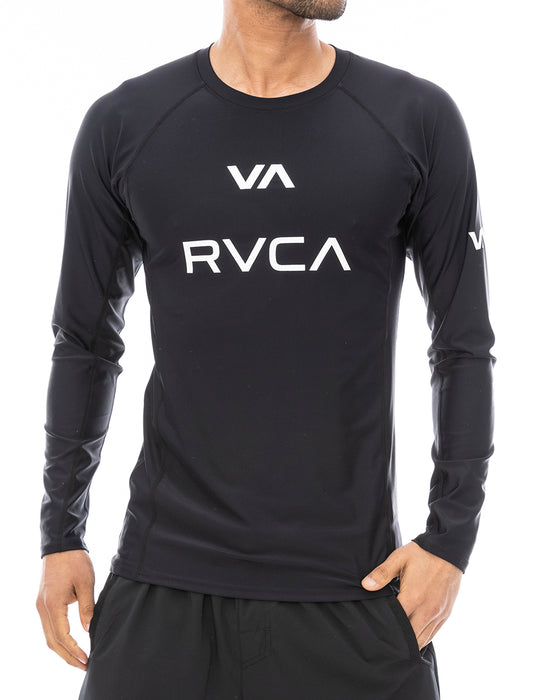 ◆ビーチタオルプレゼント対象◆RVCA メンズ RASHGUARD LS ラッシュガード 【2024年夏モデル】
