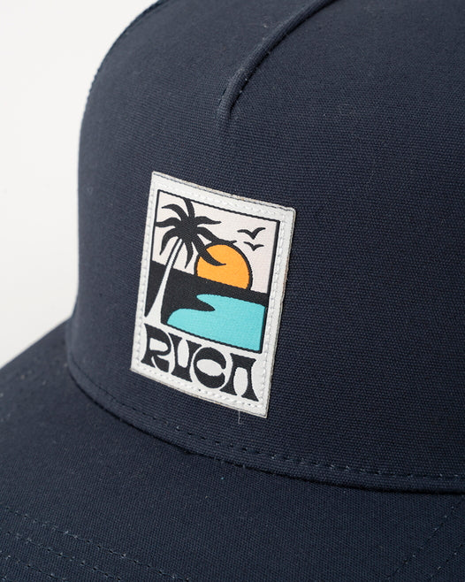 OUTLET】RVCA メンズ PALM SET TRUCKER キャップ 【2024年夏モデル】