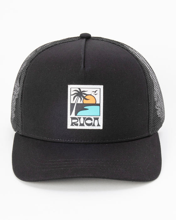 OUTLET】RVCA メンズ PALM SET TRUCKER キャップ 【2024年夏モデル】