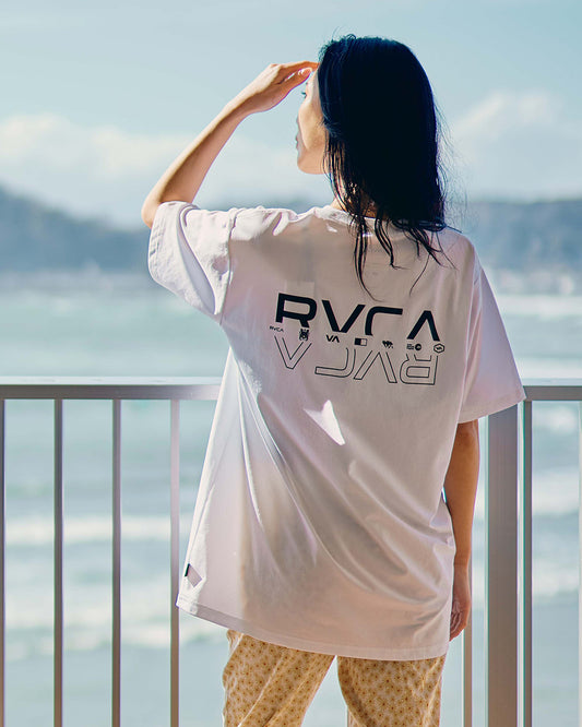 RVCA メンズ 【AZUL】 DOUBLE RVCA SPLIT SS ラッシュガード 【2024年夏モデル】