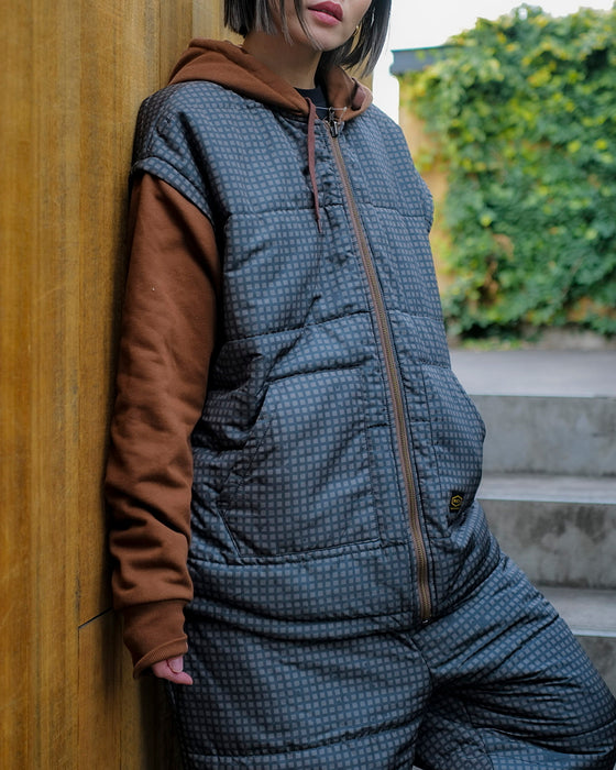 【OUTLET】RVCA メンズ GRANT PUFFER REVERSIBLE ZIP HD パーカー BBW 【2024年冬モデル】