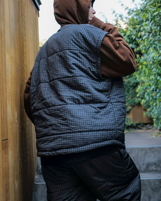 【OUTLET】RVCA メンズ GRANT PUFFER REVERSIBLE ZIP HD パーカー BBW 【2024年冬モデル】