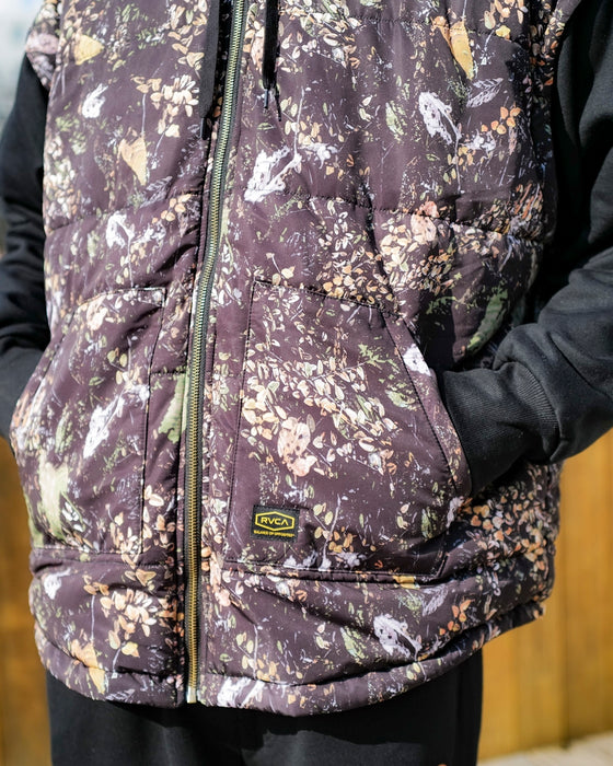 【OUTLET】RVCA メンズ GRANT PUFFER REVERSIBLE ZIP HD パーカー BBW 【2024年冬モデル】