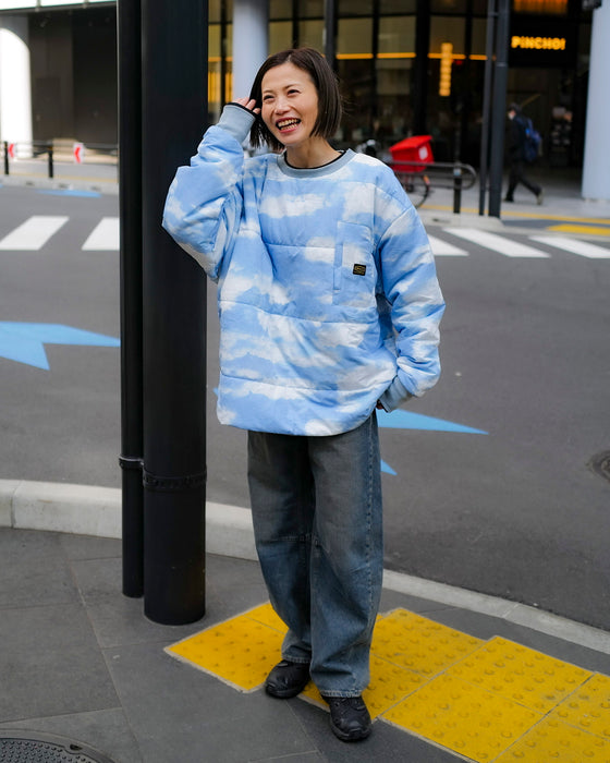 【OUTLET】RVCA メンズ GRANT PUFFER REVERSIBLE CR トレーナー BSG 【2024年冬モデル】