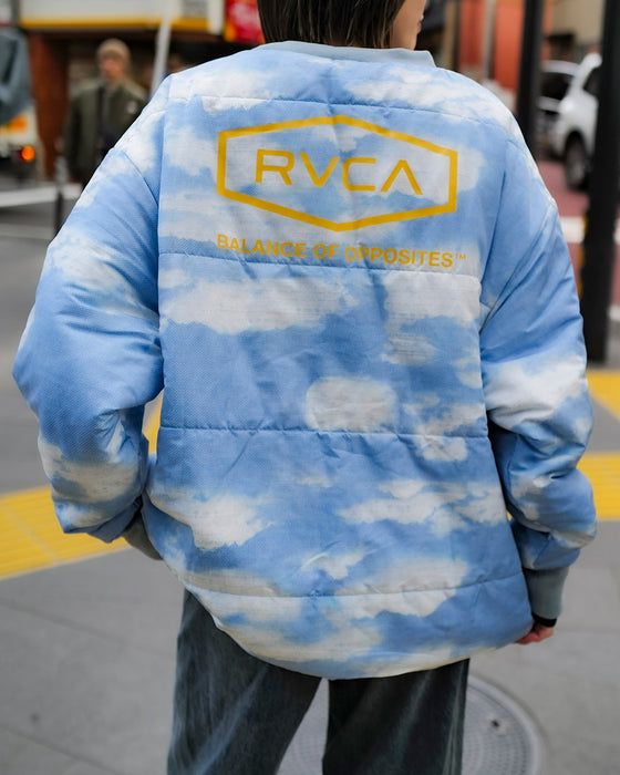 【OUTLET】RVCA メンズ GRANT PUFFER REVERSIBLE CR トレーナー BSG 【2024年冬モデル】