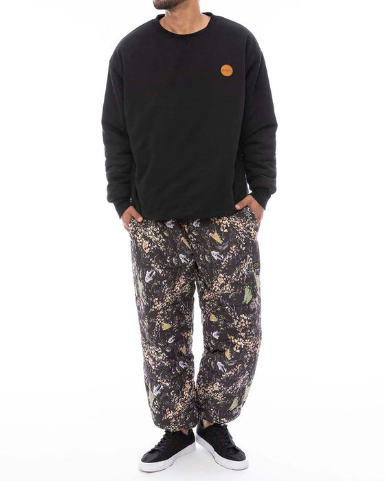 RVCA メンズ GRANT PUFFER REVERSI ロングパンツ BLK 【2024年冬モデル】 XL / BLK