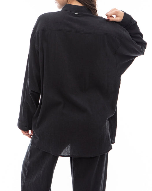 【OUTLET】【直営店限定】RVCA レディース GIMME COVERUP ロングスリーブシャツ 【2024年夏モデル】