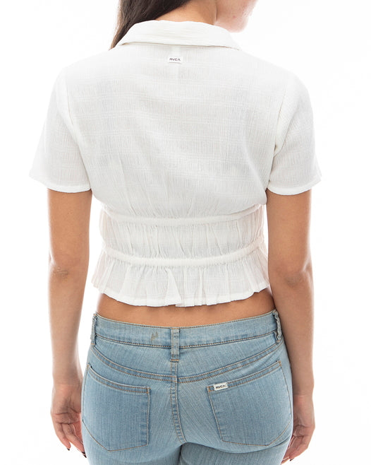 【OUTLET】【直営店限定】RVCA レディース HARPER TOP ショートスリーブシャツ 【2024年夏モデル】