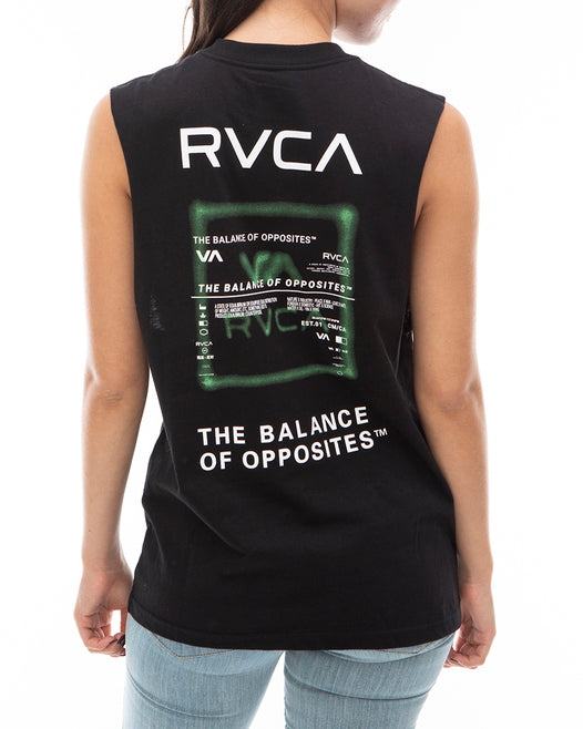 【SALE】RVCA レディース GRAPHITY BOX LOGO TT タンクトップ 【2024年夏モデル】