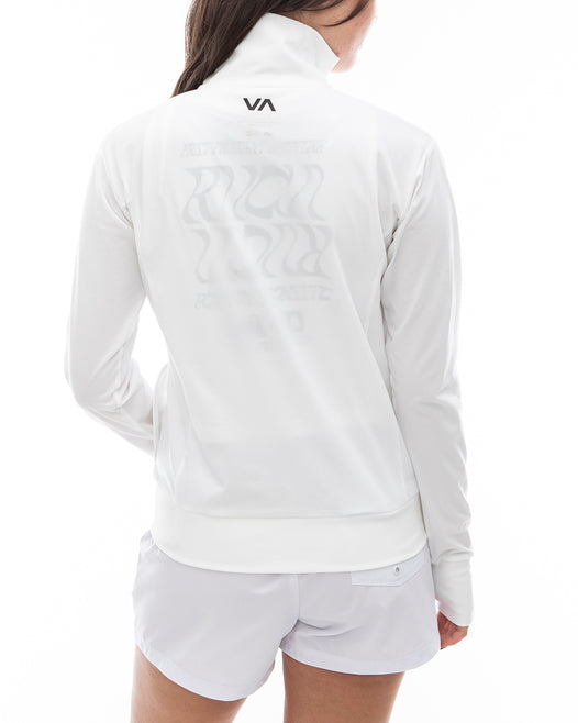 【OUTLET】RVCA レディース 【SURF TEE】 SURF VA LS ZIP UP ラッシュガード 【2024年夏モデル】