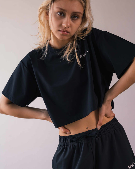 【OUTLET】RVCA レディース 【SURF TEE】 SURF CROPED TEE ラッシュガード 【2024年夏モデル】