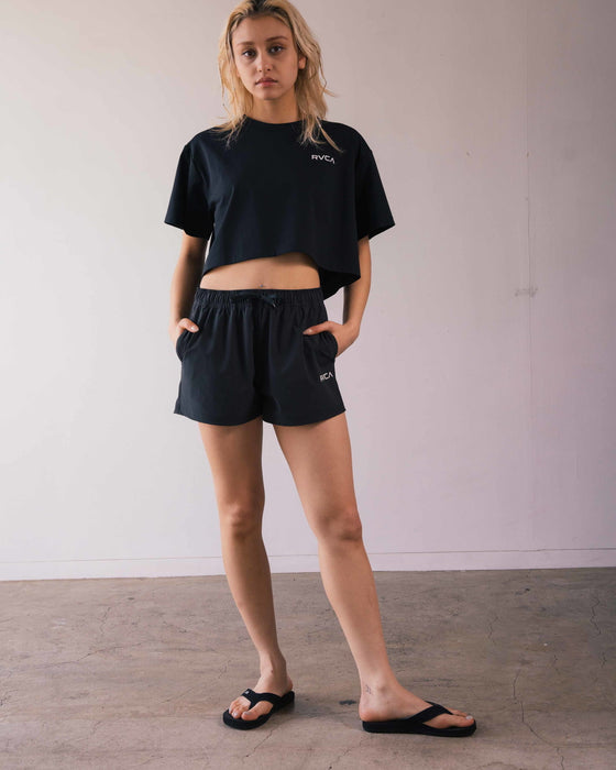 【OUTLET】RVCA レディース 【SURF TEE】 SURF CROPED TEE ラッシュガード 【2024年夏モデル】