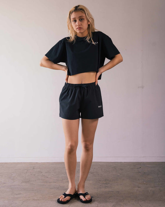 【OUTLET】RVCA レディース 【SURF TEE】 SURF CROPED TEE ラッシュガード 【2024年夏モデル】