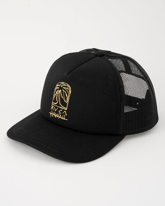 【OUTLET】【オンライン限定】RVCA レディース 【HAWAII】 SKETCHY PALM FOAM TRUCKER キャップ 【2024年夏モデル】