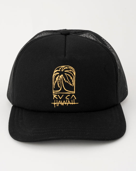 【OUTLET】【オンライン限定】RVCA レディース 【HAWAII】 SKETCHY PALM FOAM TRUCKER キャップ 【2024年夏モデル】