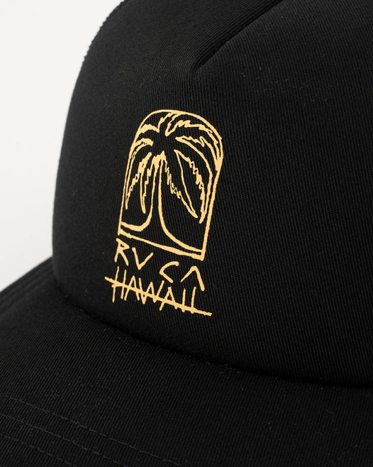 【OUTLET】【オンライン限定】RVCA レディース 【HAWAII】 SKETCHY PALM FOAM TRUCKER キャップ 【2024年夏モデル】