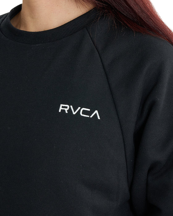 RVCA レディース RECESSION REVERSIBLE CREW トレーナー BLK 【2024年冬モデル】