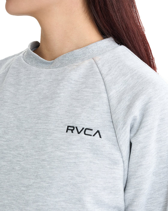 RVCA レディース RECESSION REVERSIBLE CREW トレーナー GRY 【2024年冬モデル】