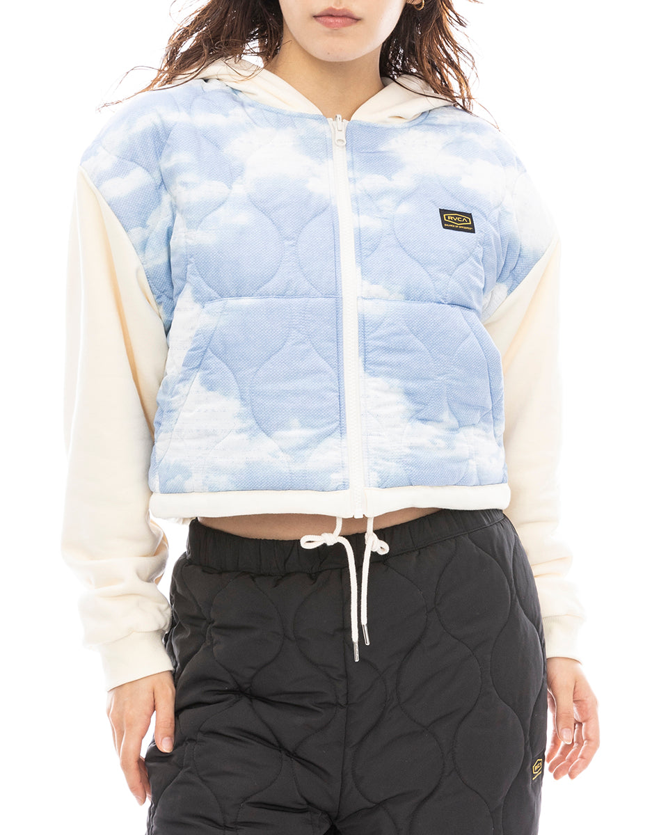 OUTLET】RVCA レディース RECESSION REVERSIBLE ZIP HOODIE パーカー