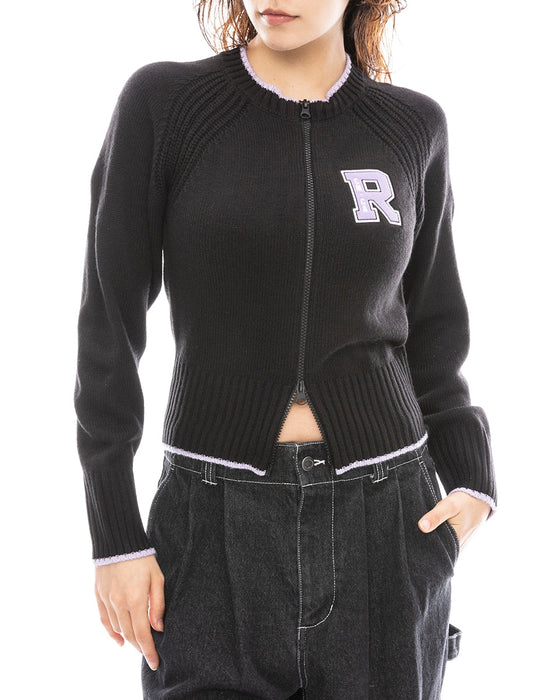 【OUTLET】RVCA レディース ZIP THRU KNIT CARDIGAN カーディガン  【2024年冬モデル】