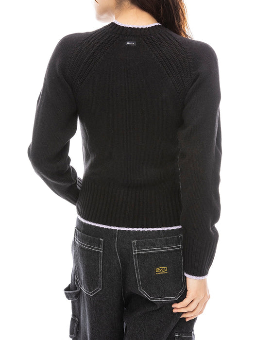 【OUTLET】RVCA レディース ZIP THRU KNIT CARDIGAN カーディガン  【2024年冬モデル】